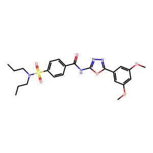 N-[5-(3,5-dimethoxyphenyl)-1,3,4-oxadiazol-2-yl]-4-(dipropylsulfamoyl)benzamide structure