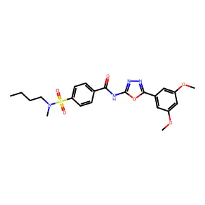 4-[butyl(methyl)sulfamoyl]-N-[5-(3,5-dimethoxyphenyl)-1,3,4-oxadiazol-2-yl]benzamide structure
