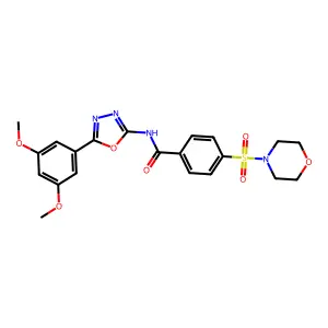 N-(5-(3,5-dimethoxyphenyl)-1,3,4-oxadiazol-2-yl)-4-(morpholinosulfonyl)benzamide structure