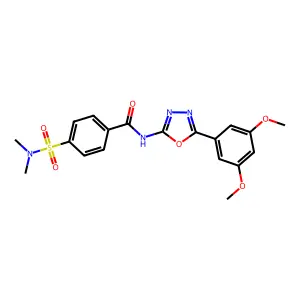 N-[5-(3,5-dimethoxyphenyl)-1,3,4-oxadiazol-2-yl]-4-(dimethylsulfamoyl)benzamide structure