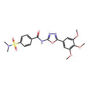 4-(dimethylsulfamoyl)-N-[5-(3,4,5-trimethoxyphenyl)-1,3,4-oxadiazol-2-yl]benzamide structure