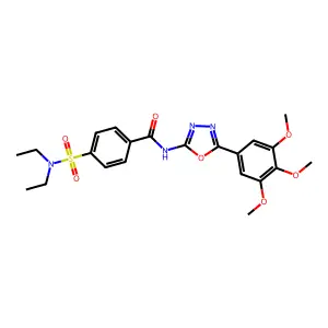 4-(diethylsulfamoyl)-N-[5-(3,4,5-trimethoxyphenyl)-1,3,4-oxadiazol-2-yl]benzamide structure