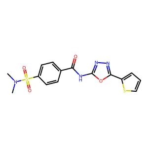 4-(N,N-dimethylsulfamoyl)-N-(5-(thiophen-2-yl)-1,3,4-oxadiazol-2-yl)benzamide structure