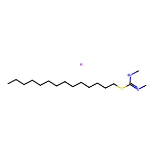 Pseudourea, 1,3-dimethyl-2-tetradecyl-2-thio-, hydriodide structure