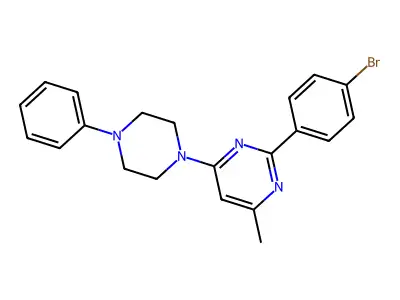 2-(4-Bromophenyl)-4-methyl-6-(4-phenylpiperazin-1-yl)pyrimidine structure