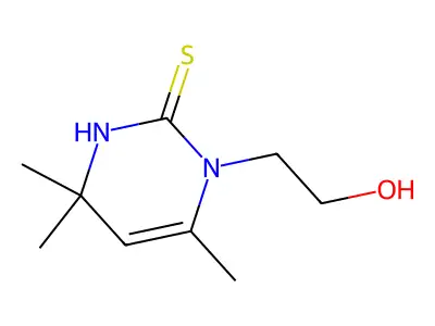 2(1H)-Pyrimidinethione, 3,4-dihydro-1-(2-hydroxyethyl)-4,4,6-trimethyl structure