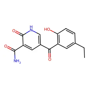 5-(5-ethyl-2-hydroxybenzoyl)-2-oxo-1H-pyridine-3-carboxamide structure