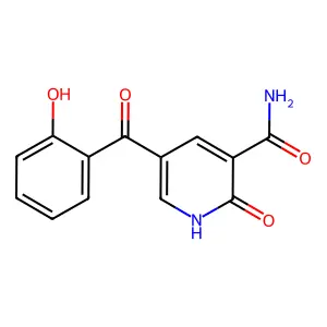 5-(2-hydroxybenzoyl)-2-oxo-1H-pyridine-3-carboxamide structure