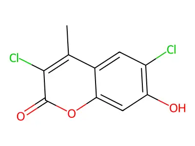 3,6-dichloro-7-hydroxy-4-methyl-2H-chromen-2-one structure