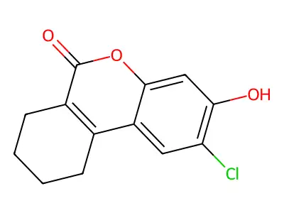 2-Chloro-7,8,9,10-tetrahydro-3-hydroxy-6H-dibenzo[b,d]pyran-6-one structure