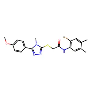 N-(2-bromo-4,5-dimethylphenyl)-2-[[5-(4-methoxyphenyl)-4-methyl-1,2,4-triazol-3-yl]sulfanyl]acetamide structure