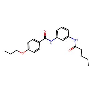N-[3-(pentanoylamino)phenyl]-4-propoxybenzamide structure