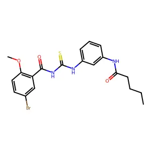 5-bromo-2-methoxy-N-[[3-(pentanoylamino)phenyl]carbamothioyl]benzamide structure