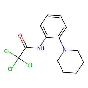 2,2,2-trichloro-N-(2-piperidin-1-ylphenyl)acetamide structure