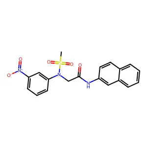 2-(N-methylsulfonyl-3-nitroanilino)-N-naphthalen-2-ylacetamide structure