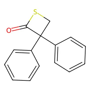 Propionic acid, 2,2-diphenyl-3-mercapto-, beta-thiolactone structure