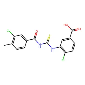 4-Chloro-3-[(3-chloro-4-methylbenzoyl)carbamothioylamino]benzoic acid structure