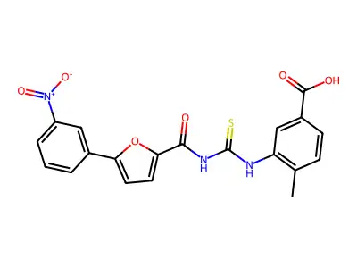 4-METHYL-3-[[[[[5- -2-FURANYL]CARBONYL]AMINO]THIOXOMETHYL]AMINO]-BENZOICACID structure