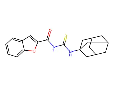 N-(1-adamantylcarbamothioyl)-1-benzofuran-2-carboxamide structure