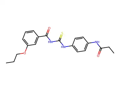 N-((4-Propionamidophenyl)carbamothioyl)-3-propoxybenzamide structure