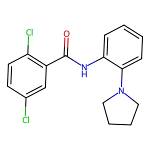 2,5-Dichloro-N-(2-(pyrrolidin-1-yl)phenyl)benzamide structure
