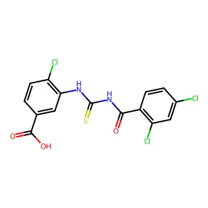 4-Chloro-3-({[(2,4-dichlorophenyl)carbonyl]carbamothioyl}amino)benzoic acid structure