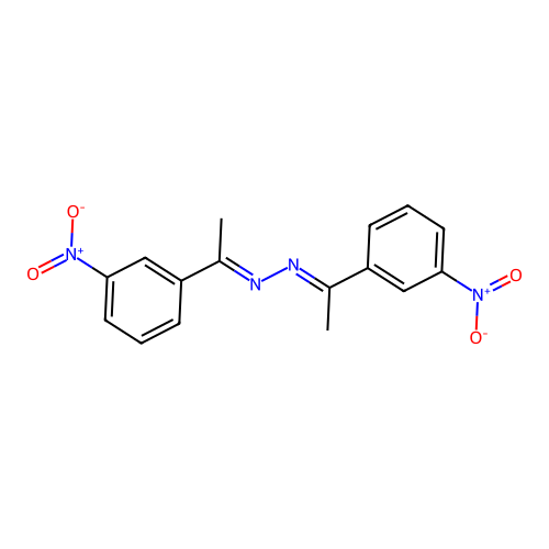 Bis[1-(3-nitrophenyl)ethylidene]hydrazine structure