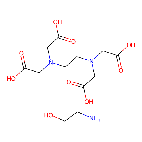 Ethylenediaminetetraacetic acid ethanolamine salt (1:1) structure