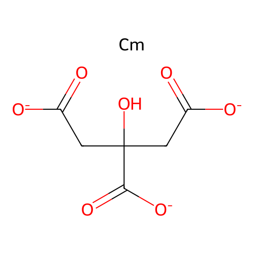 2-Hydroxy-1,2,3-propanetricarboxylic acid curium salt structure
