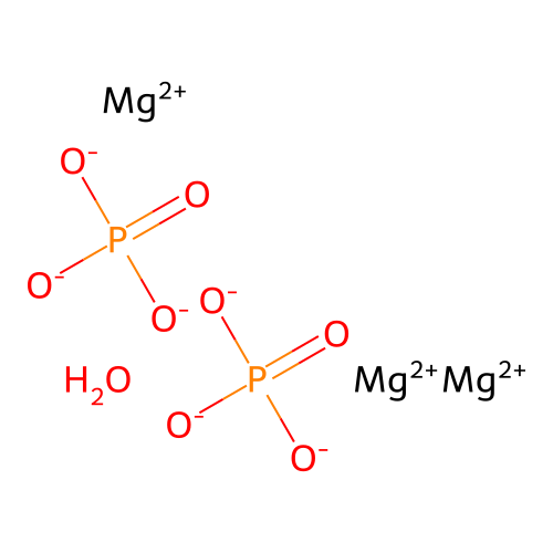 Magnesium phosphate hydrate structure