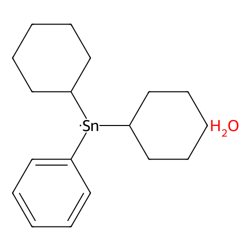 Stannane, dicyclohexylhydroxyphenyl- structure