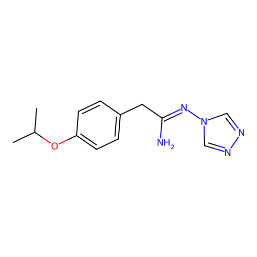 (Z)-2-(4-isopropoxyphenyl)-N'-(4H-1,2,4-triazol-4-yl)acetimidamide structure