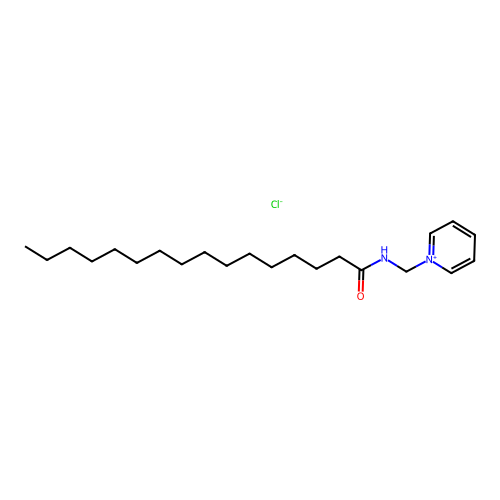 Pyridinium, 1-[[(1-oxohexadecyl)amino]methyl]-, chloride (1:1) structure