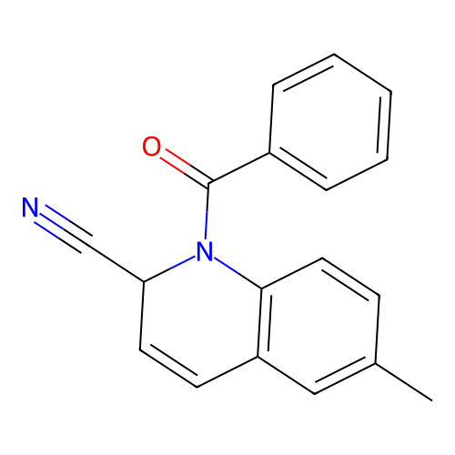 1-Benzoyl-6-methyl-1,2-dihydro-2-quinolinecarbonitrile structure