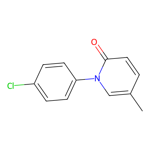 1-(4'-chlorophenyl)-5-methyl-2-(1H)-pyridone structure