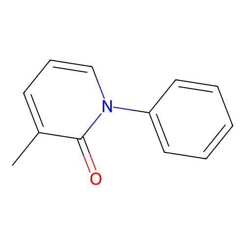 3-Methyl-1-phenyl-2-(1h) pyridone structure