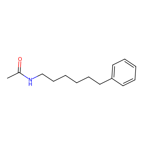 N-Acetyl-6-phenylhexylamine structure