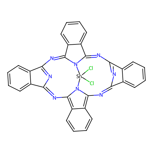 Tin(IV) phthalocyanine dichloride structure
