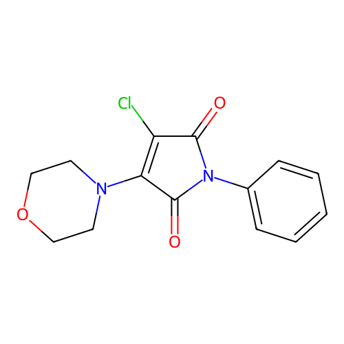 3-Chloro-4-morpholin-4-yl-1-phenyl-pyrrole-2,5-dione structure