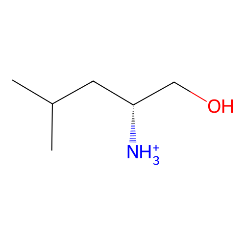 [(2R)-1-hydroxy-4-methylpentan-2-yl]azanium structure