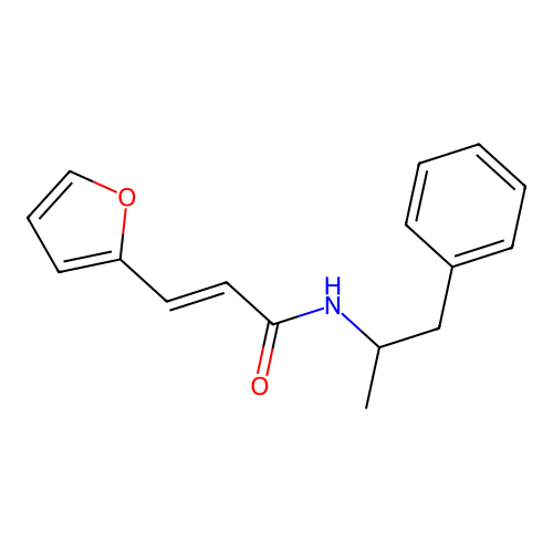 (2E)-3-(furan-2-yl)-N-(1-phenylpropan-2-yl)prop-2-enamide structure