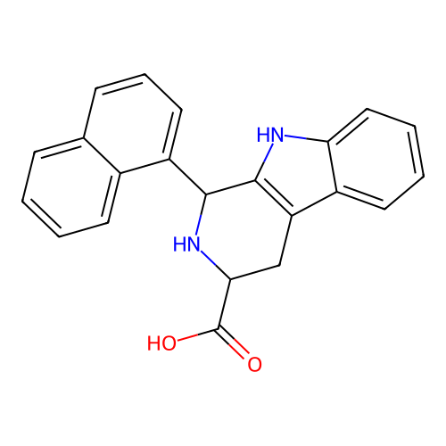 1-Naphthyl-1,2,3,4-tetrahydrobeta-carboline-3-carboxylic acid structure