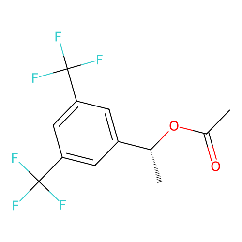 (R)-1-[3,5-Bis(trifluoromethyl)phenyl]-1-acetoxyethane structure