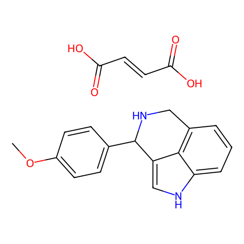 Pyrrolo(4,3,2-de)isoquinoline, 1,3,4,5-tetrahydro-3-(p-methoxyphenyl)-, maleate structure