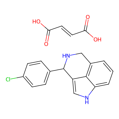 Pyrrolo(4,3,2-de)isoquinoline, 1,3,4,5-tetrahydro-3-(p-chlorophenyl)-, maleate structure