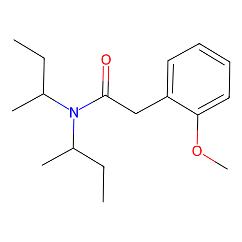 N,N-di(butan-2-yl)-2-(2-methoxyphenyl)acetamide structure