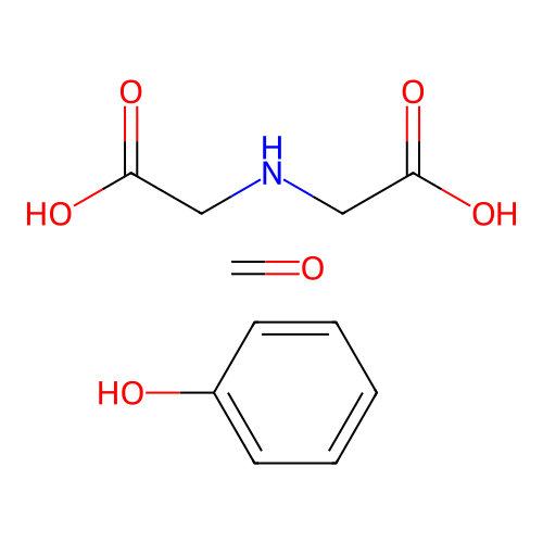 2-(Carboxymethylamino)acetic acid;formaldehyde;phenol structure