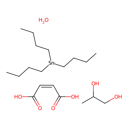 Tributyltin monopropyleneglycol maleate structure