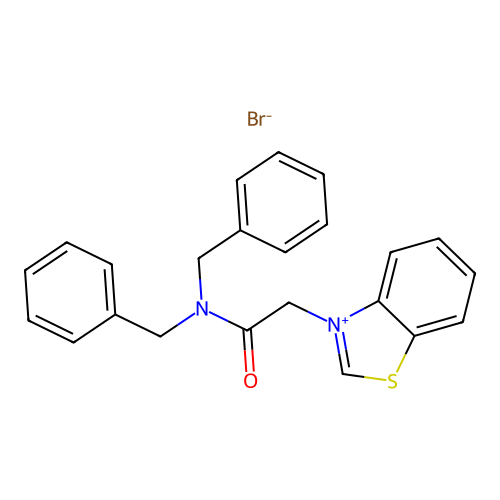 3-[2-(Dibenzylamino)-2-oxoethyl]-1,3-benzothiazol-3-ium bromide structure