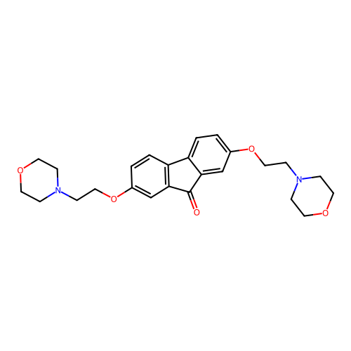 2,7-bis[2-(morpholin-4-yl)ethoxy]-9H-fluoren-9-one structure